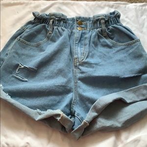 Paper bag shorts from princess poly